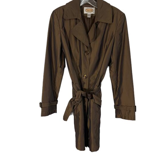 Talbots Jackets & Blazers - Talbots Size Small Vintage Trench Bronze Brown Coat Belted